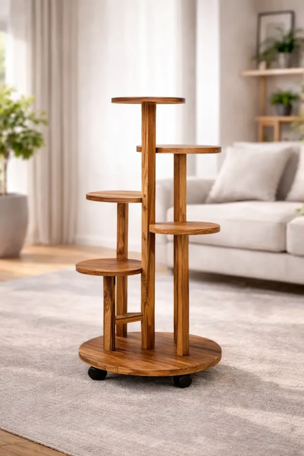 Classic Wooden Multi-Tier Plant Stand