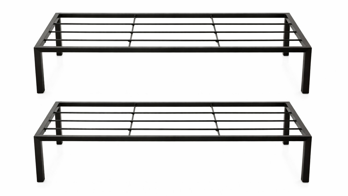 Heavy Duty Metal Multipurpose Plant Stand for Indoor Outdoor Garden (Black, Pack of 2)