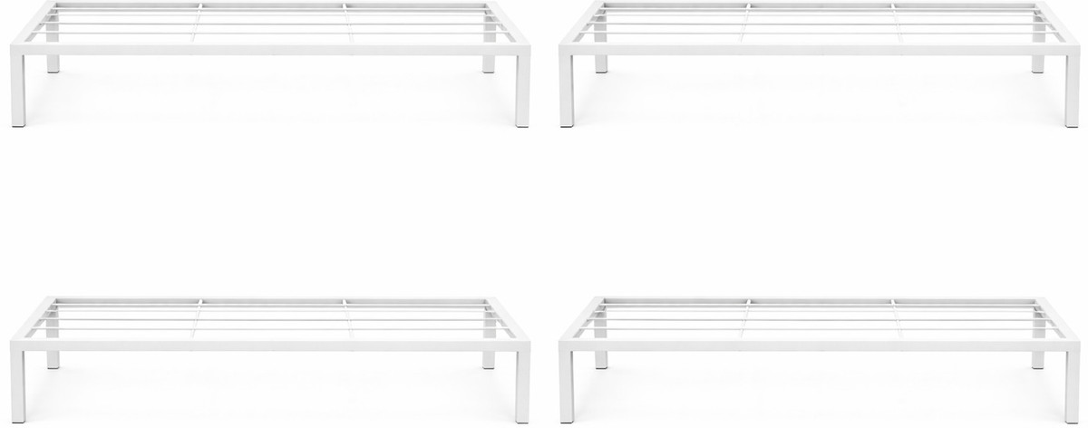 Heavy Duty Metal Multipurpose Plant Stand for Indoor Outdoor Garden (White, Pack of 4)