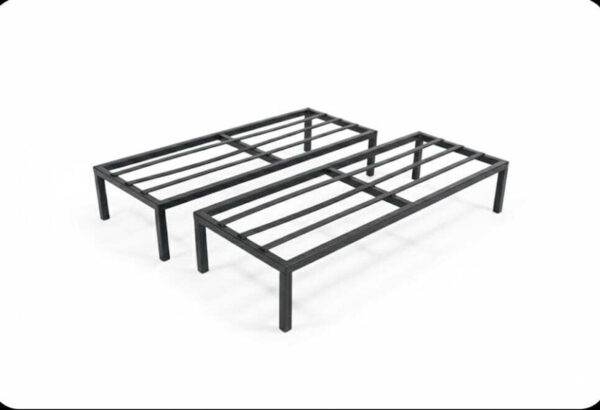 Indoor Outdoor Flower Pot Plant Stand for Home Garden Balcony (Black, Pack of 2)