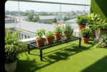Indoor Outdoor Flower Pot Plant Stand for Home Garden Balcony (Black, Pack of 2) - view 5