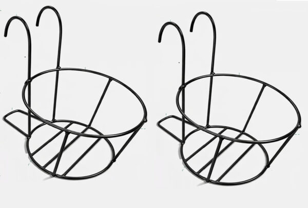 Iron Hanging Plant Pot Holder Basket for Balcony & Garden