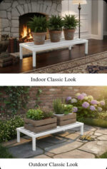 Iron Indoor/Outdoor Flower Pot/Plant Stand for Home Garden Balcony Living Room (White, 12 cm) - view 2