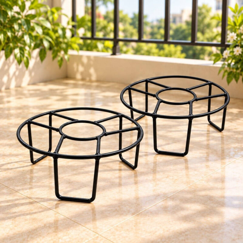 Lavish Homestyle UrbanBloom Round 20 cm Metal Plant Stand