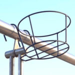 Metal Hanging Planter Basket with Hook for Balcony, Garden & Railing - view 2
