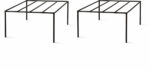 Metal Plant Stand for Pots | Heavy Duty Square Design | Indoor & Outdoor Use (Pack of 2)