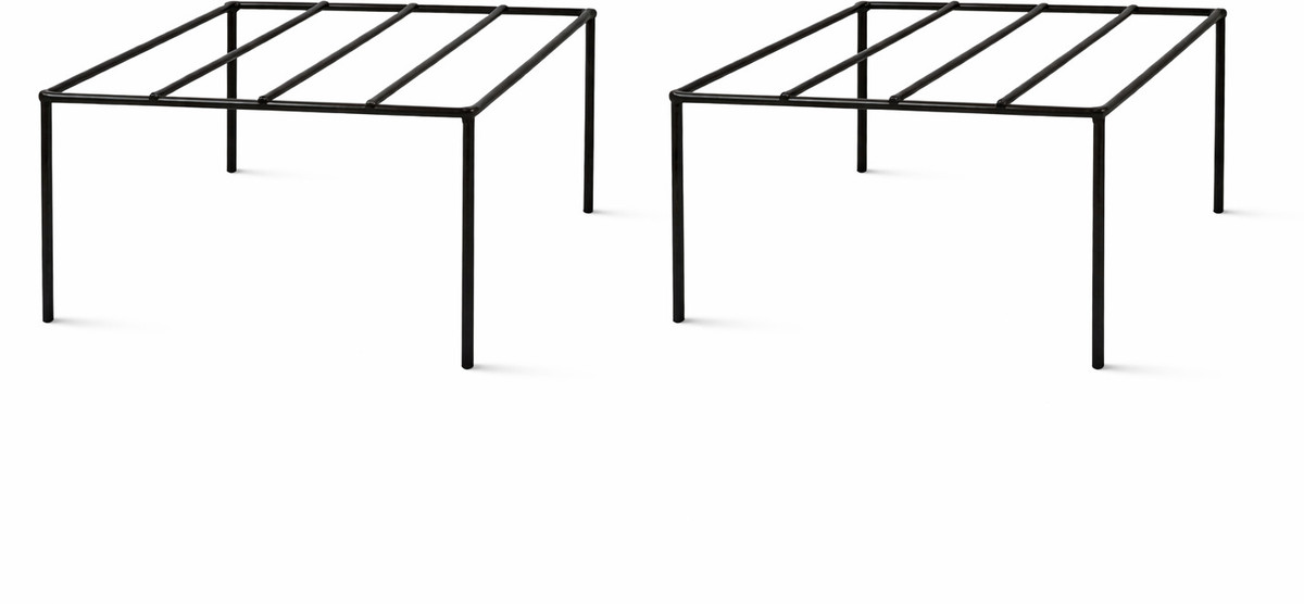Metal Plant Stand for Pots | Heavy Duty Square Design | Indoor & Outdoor Use (Pack of 2)