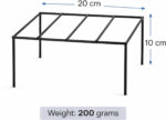 Metal Plant Stand for Pots | Heavy Duty Square Design | Indoor & Outdoor Use (Pack of 2) - view 3