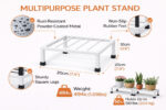 Metal Plant Stand for Pots | Square Raised Platform | Suitable for Home & Garden - view 4
