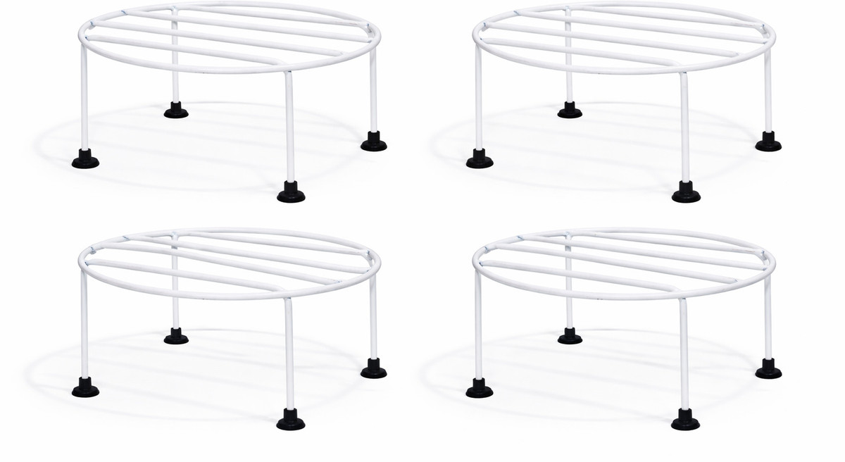 Metal Plant Stand Pack of 4 for Pots | Round Stand for Indoor & Outdoor Plants - view 2