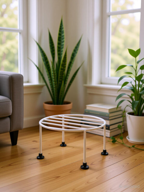 Metal Plant Stand Pack of 8 | Round Pot Stand for Indoor Outdoor Plants