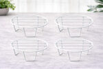 Oval Iron Plant Stand for Flower Pots | Metal Pot Holder for Home Balcony Garden