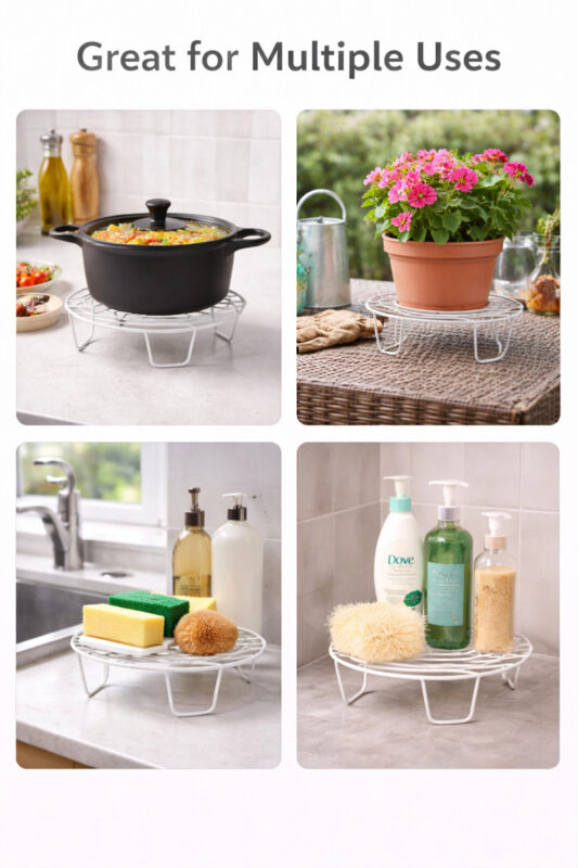 Oval Iron Plant Stand for Flower Pots | Metal Pot Holder for Home Balcony Garden - view 2