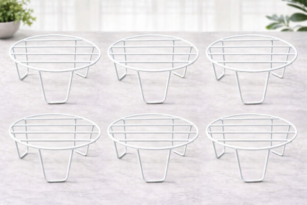 Oval Metal Plant Stand for Flower Pots | Iron Pot Holder for Home & Garden