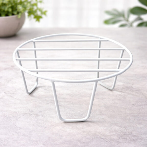 Oval Metal Plant Stand for Pots | Iron Flower Pot Holder for Home & Garden