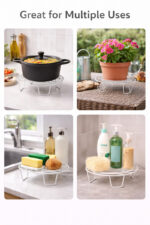 Oval Metal Plant Stand for Pots | Iron Flower Pot Holder for Home & Garden - view 2