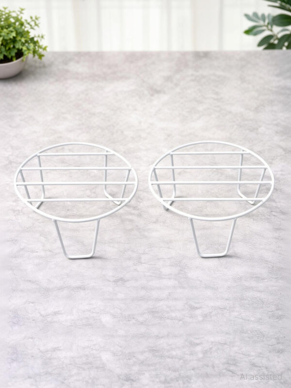 Oval Metal Plant Stand | Iron Flower Pot Holder for Home, Balcony & Garden - view 2