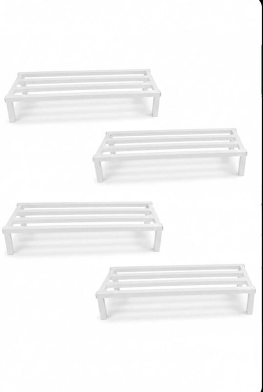 Plant stand for outdoor and indoor garden (Gamla /Pot stand) (White, Pack of 4)