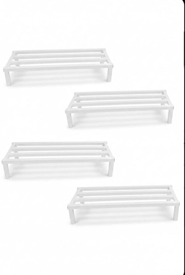 Plant stand for outdoor and indoor garden (Gamla /Pot stand) (White, Pack of 4)