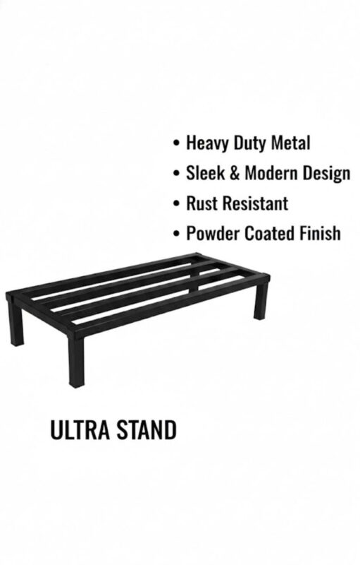 Rectangle Metal Plant Stand LR4( Pipe Black) (Pack of 4) - view 2