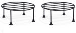 Round Metal Plant Stand Pack of 2 for Pots | Indoor Outdoor Balcony Use