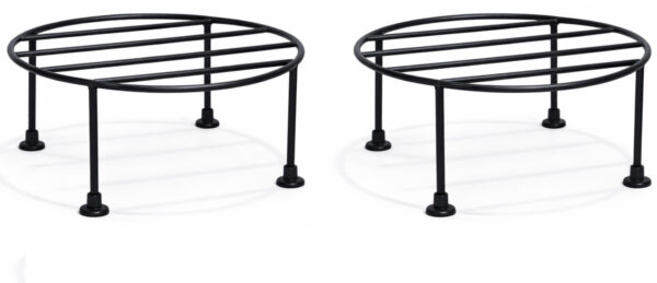 Round Metal Plant Stand Pack of 2 for Pots | Indoor Outdoor Balcony Use