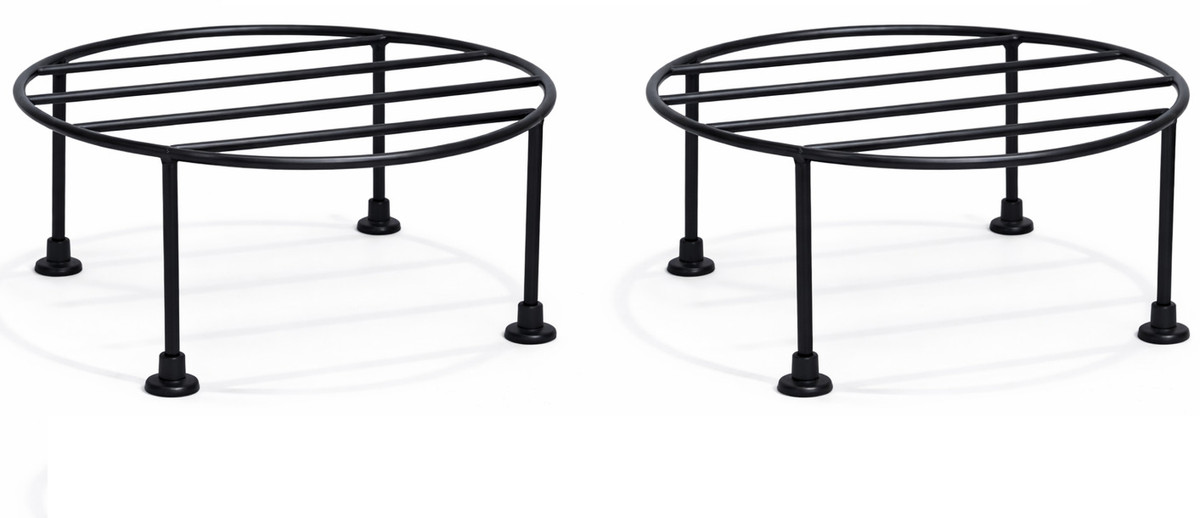 Round Metal Plant Stand Pack of 2 for Pots | Indoor Outdoor Balcony Use
