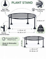 Round Metal Plant Stand Pack of 2 for Pots | Indoor Outdoor Balcony Use - view 5