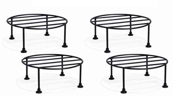 Round Metal Plant Stand Pack of 4 for Pots | Indoor Outdoor Balcony Garden