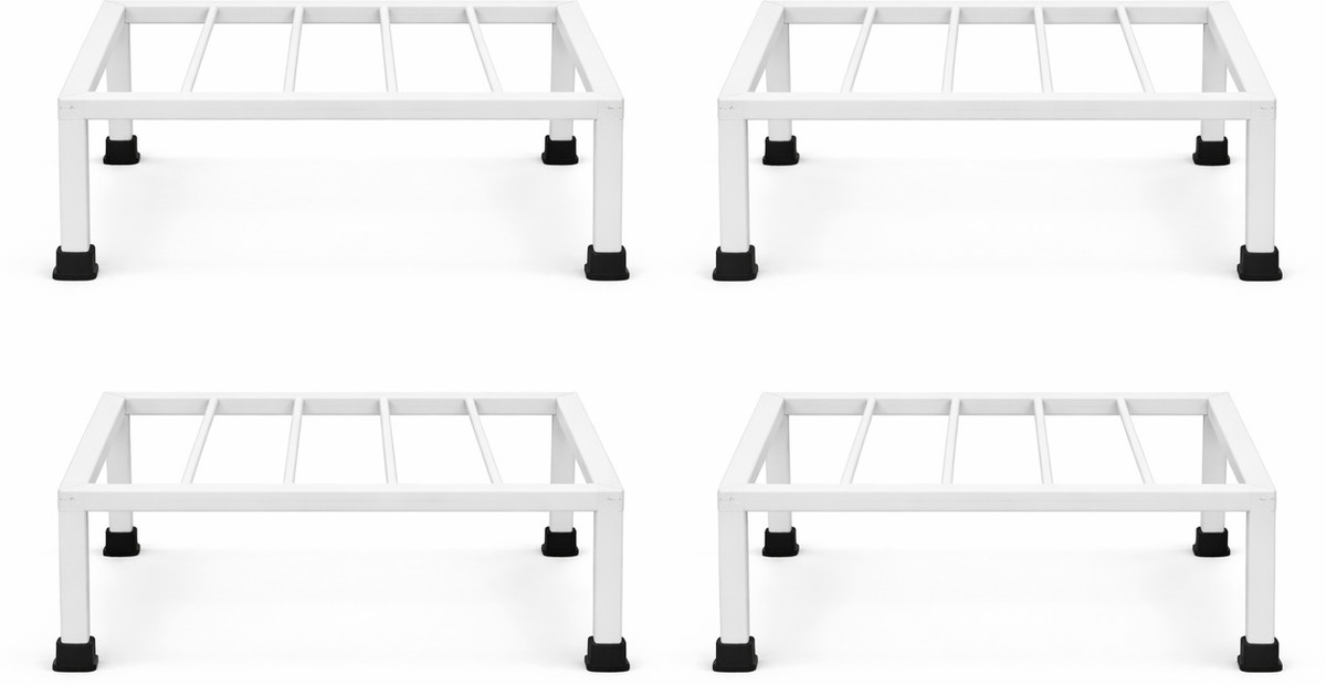 Square Metal Plant Stand for Pots | Floor-Protective Base | Indoor & Outdoor