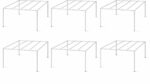 Square Metal Plant Stand LV0043 (White, Pack of 6)