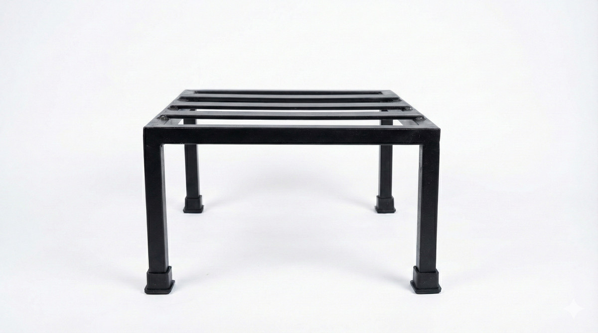 Square Metal Plant Stand LVI005_Pack of 2 (Black)