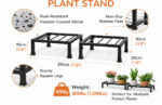 Square Metal Stand for Plant Pots | Elevated Support | Indoor & Outdoor Use - view 4