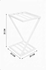 Stylish Z Shape Gamla Stand /Plant Pots Stand for Balcony Garden( 2 White ) - view 3