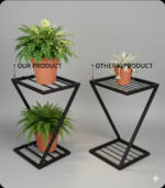 Z shape Gamla stand (Plant stand) for balcony garden (pack of 2B) (Black) - view 2