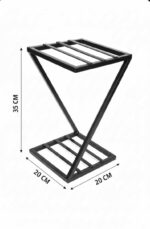 Z shape Gamla stand (Plant stand) for balcony garden (pack of 2B) (Black) - view 3