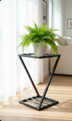 Z Shape Plant Stand /Pot Stand for Balcony , Garden & Living room decor(Black) - view 2