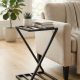 Heavy Duty Black Metal Z Shape Plant Stand for Indoor Outdoor Balcony Garden