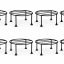 Round Metal Plant Stand Pack of 8 for Pots | Indoor Outdoor Balcony Use